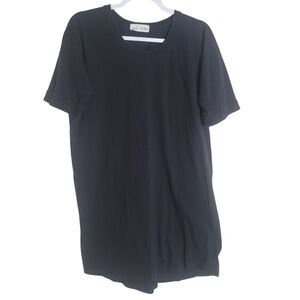 Wol Hide Scoop Tee Dress Women's Size Small Black Cotton Minimalist USA Made
